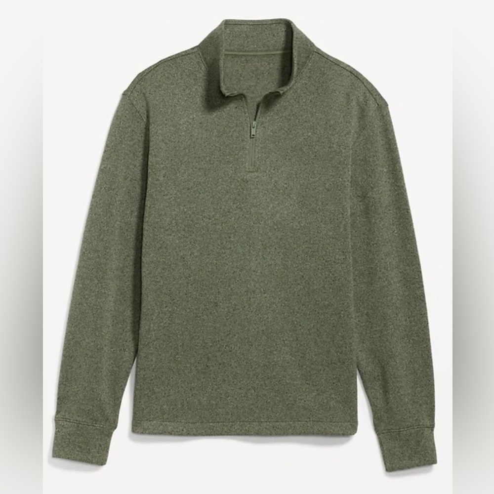 NEW Old Navy Men's Forest Green Zip-Up Sweater